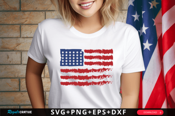 4th of July Flag SVG: Graphics for Crafts & Content