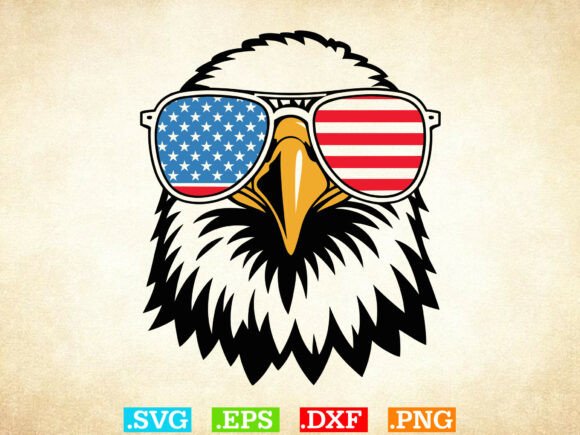 American Flag Eagle SVG for Real Embroidery