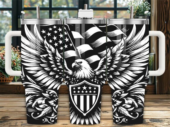 Eagle Shield US Flag: Graphics for Crafts & Patriotic Branding