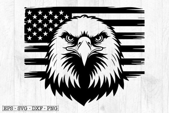 Eagle with American Flag SVG: Graphics for 4th of July Crafts