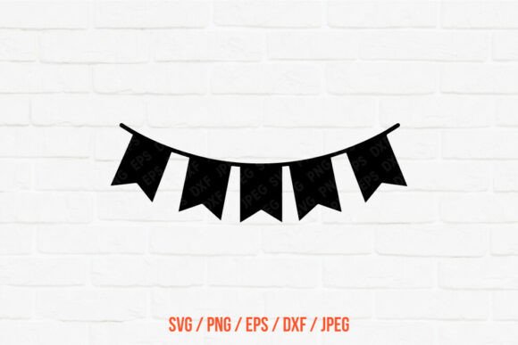 Flag Garland Banner SVG: Graphics for Crafts-Driven Branding