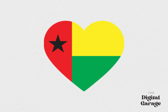Guinea-Bissau Heart Flag