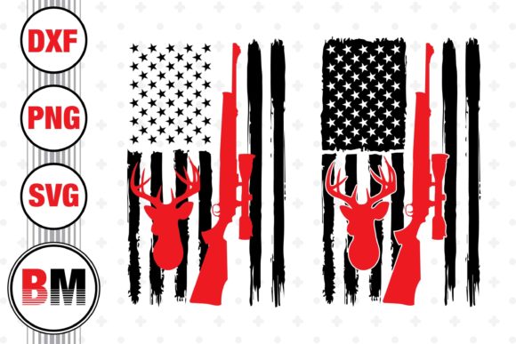 Hunting American Flag Graphics for Crafts