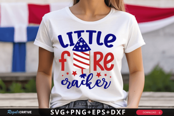 Little Firecracker SVG: American Flag Graphics for Crafts