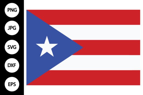 Puerto Rico Country Flag SVG
