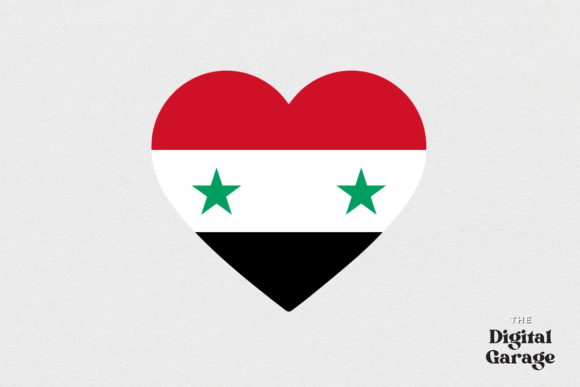 Syria Heart Flag Graphics for Crafts