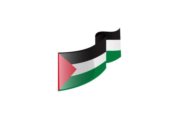 Wavy Flag Palestine Graphics for Crafts